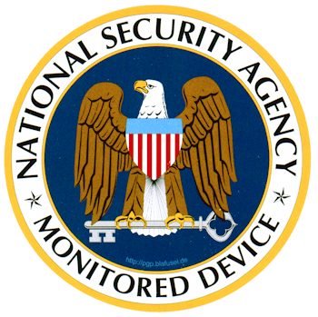 Aufkleber: NSA Monitored Device, groß