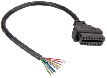 Female OBD II jack to open end cable