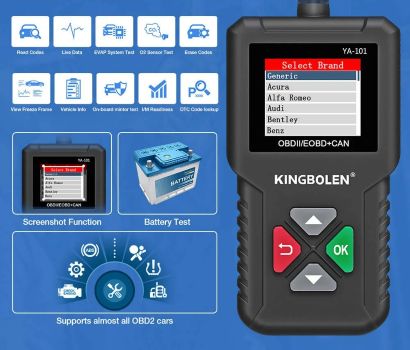 Kingbolen YA101 OBD2 Diagnosedaten- & Fehlercode-Lesegerät