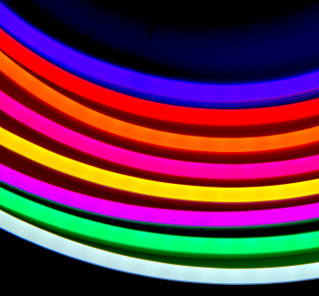 8x color sample, LED Neonflex, 12 V, 1 cm cutting