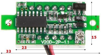 Mini voltmeter yellow