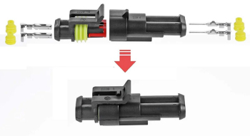 Superseal Steckerset 2-polig IP67