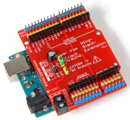 Wing-Stack-Extension für Arduino Uno